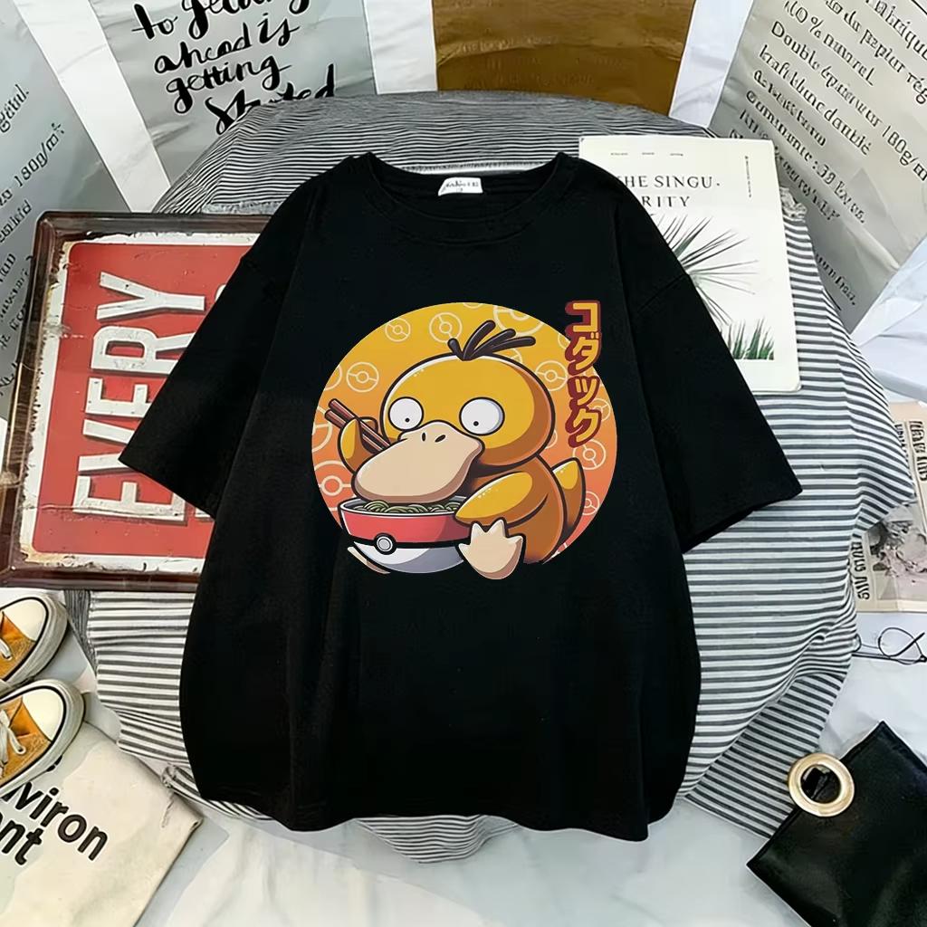 Anime Pokémon 30th Anniversary Peripherals Pikachu Charmander Graphic Print T-shirt Summer New Tee Men Women Oversize Top O-neck Cotton Summer New Tee