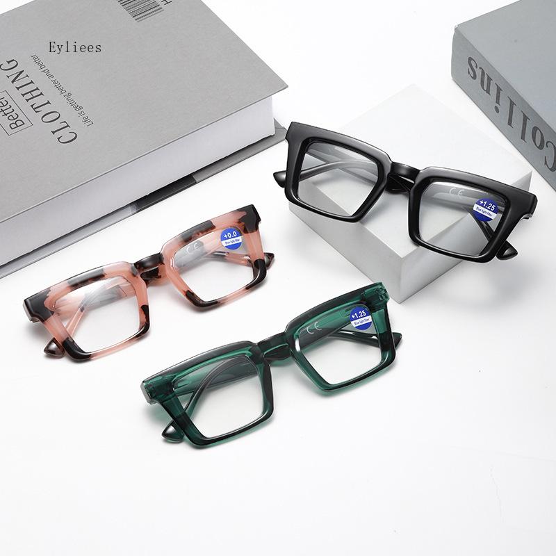 Women Fashion Style Reading Glasses Men Retro Anti Blue Light Compupter Glasses New HD Large Frame Far Sighted Eyewear Diopter