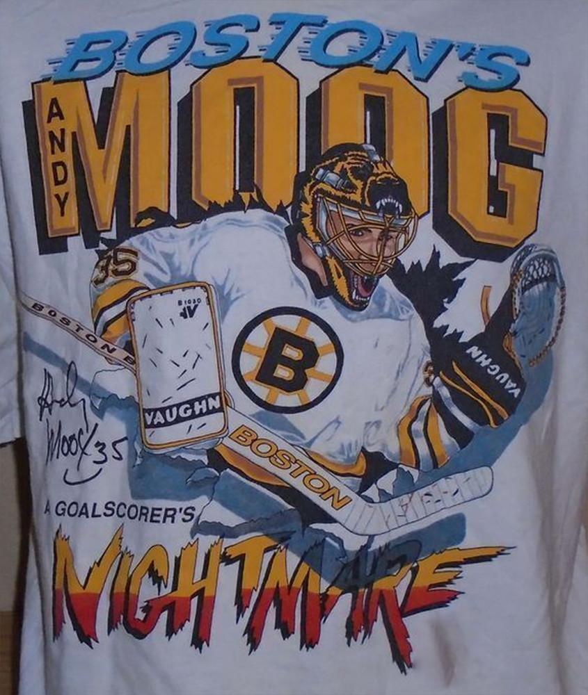 Винтажная хоккейная футболка Boston Bruins NHL Подарок для фанатов Размеры S-4XL Хлопок Унисекс Футболка S