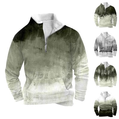 Spring And Autumn Men's Standing Collar Sweatshirt Is Outdoor Casual Sweaters Tops