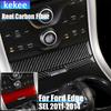 Real Carbon Fiber Car Accessories Center Console Strips Decorative Trim Cover Soft Sticker For Ford Edge SEL 2011 2012 2013 2014