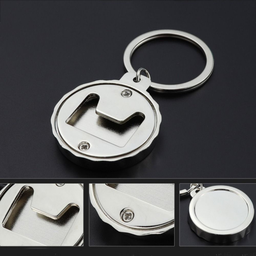 Cap Cover Bottle Opener Beer Opener with Key Chain Kitchen Bar Party Supplies Beer Bottle Cap Shape