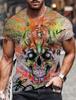 2023 New Men's Gender-Neutral T-Shirt 3D Printed Lion Round Neck Casual Short Sleeve Top Street Wea Men'st-Shirtoversizedt-Shirt