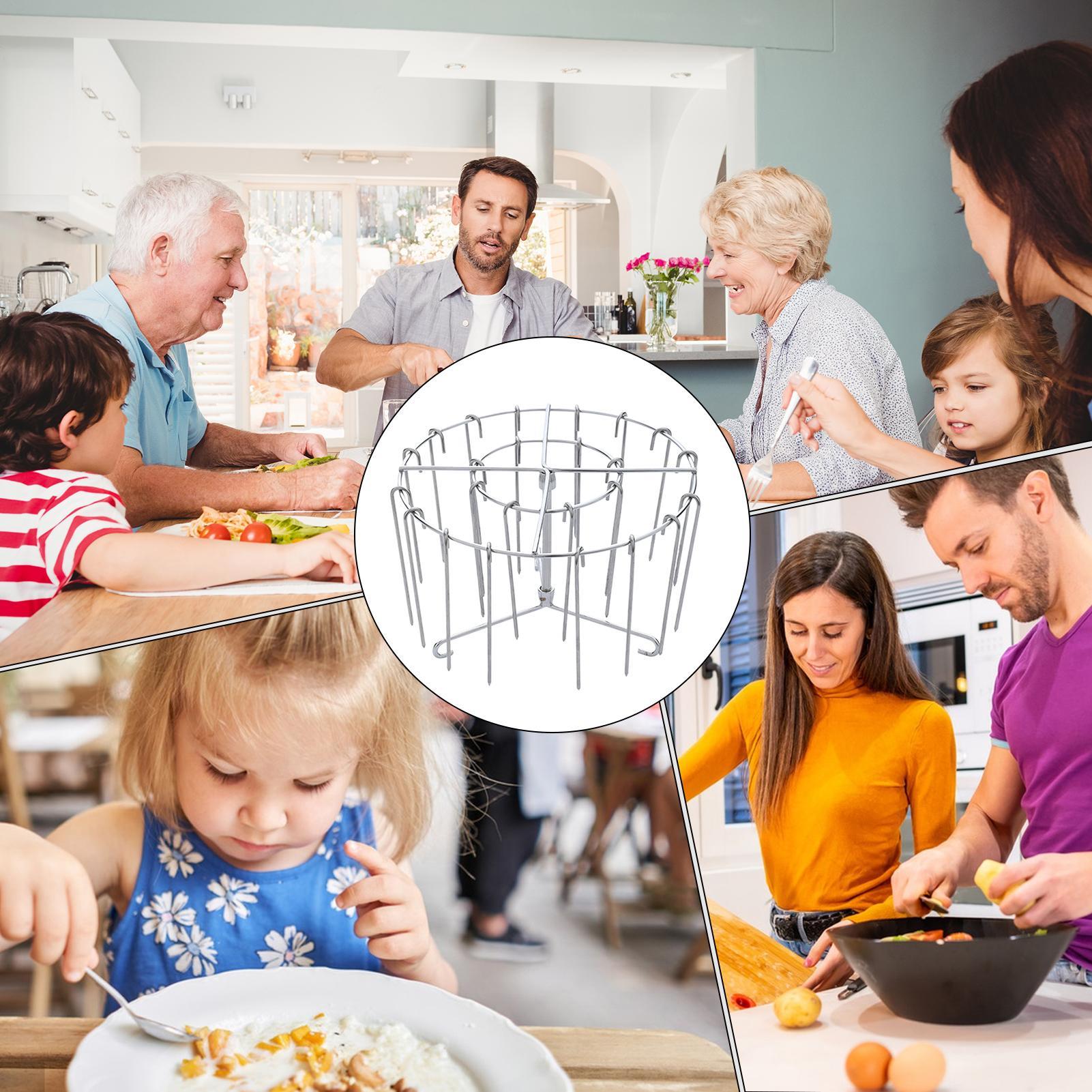 Стойка для кебабов для аэрофритюрницы, стойка для мяса из нержавеющей стали, вертикальная готовка, вертел для курицы и бекона, шампуры для мяса, аксессуары для гриля, для барбекю CN