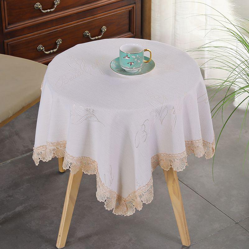 Household Minimalist Dining Table Cloth Countryside Style Small Round Table Cover Rectangular Floral Lace Universal Tablecloth