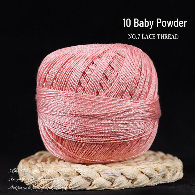No. 7 Soft Silk Lace Yarn - Hand-Knitted, Strong Twist for Summer and Short Sleeves
