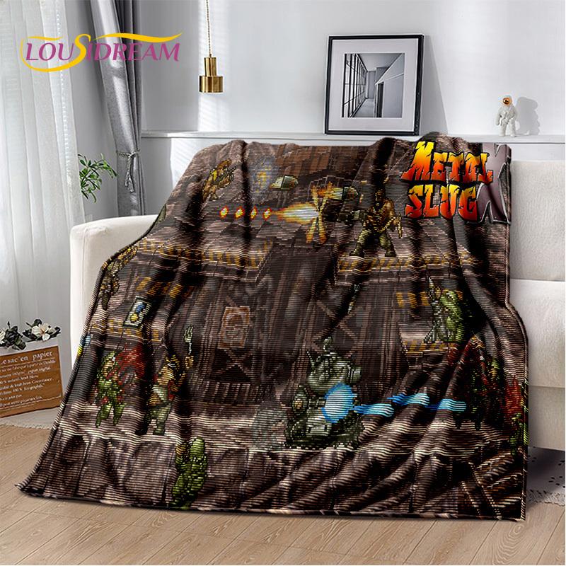 Metal Slug Κλασικό Ρετρό Παιχνίδι Κινούμενο Σχέδιο Μαλακές Κουβέρτες Φλας Νηλ, Κουβέρτα Ρίψης Άνετη Κουβέρτα για Πικνίκ Κρεβάτια Σπίτι Υπνοδωμάτιο Δώρο