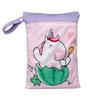 25*35cm New Polyester Double Pocket Cartoon Printed  Wet Bags Storage Bag  Children Swimsuit Bag  Dry Wet Bag Waterproof