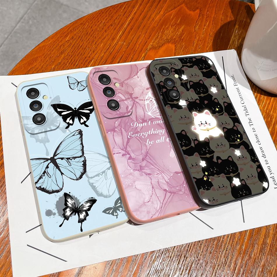 For Samsung A15 A14 Phone Case Hawaii Vacation Style Back Cover Liquid Silicone Camera Protector For Samsung A 15 Carcasa Capa