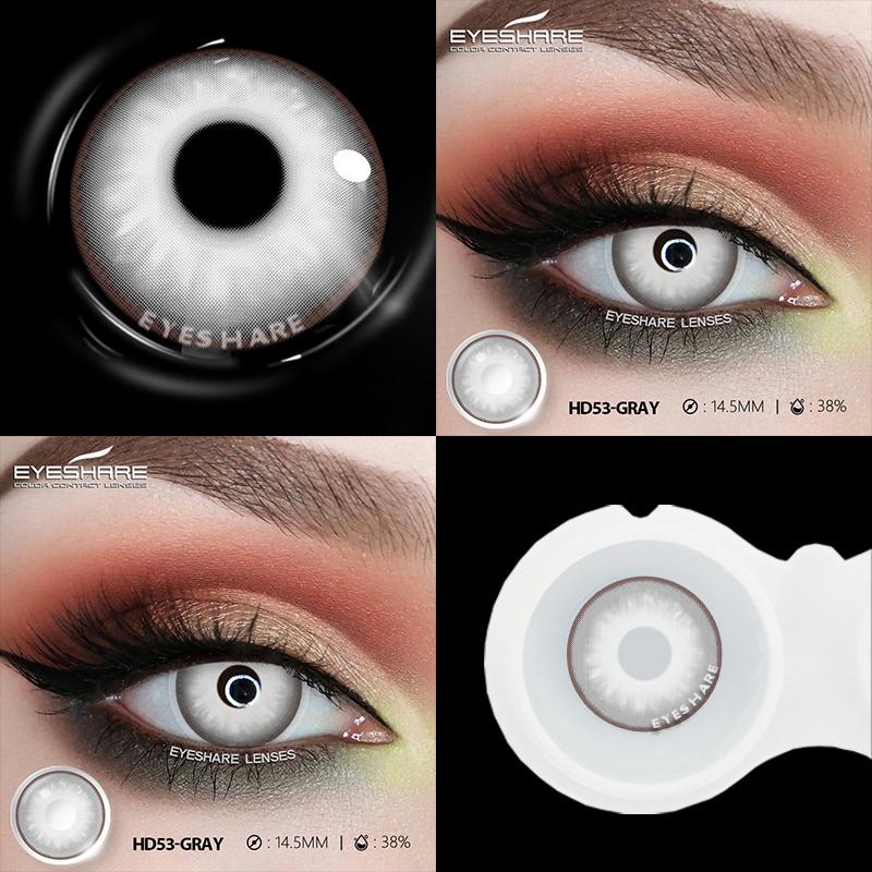 1 Pair Color Contact Lenses for Eyes Cosplay White Lenses Anime Accessories Lenses Black Contacts Lenses for Halloween