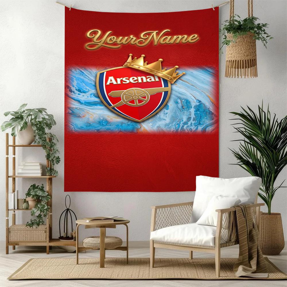 Arsenal Custom Your Name Wall Decor Tapestry Art For Pet Memorial Birthdaywedding Party Backdrop Family Gift