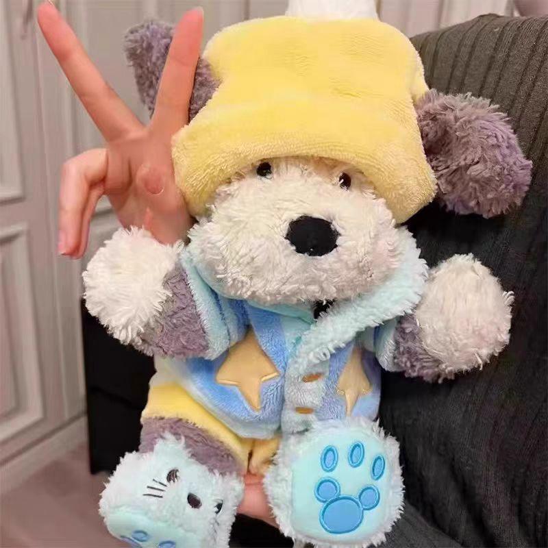 35cm Cute Tangbuli Shepherd Dog Plush Toy Soft Stuffed White Gray Puppy Pillow Wearable Clothing Doll Pillow Kids Birthday Gifts