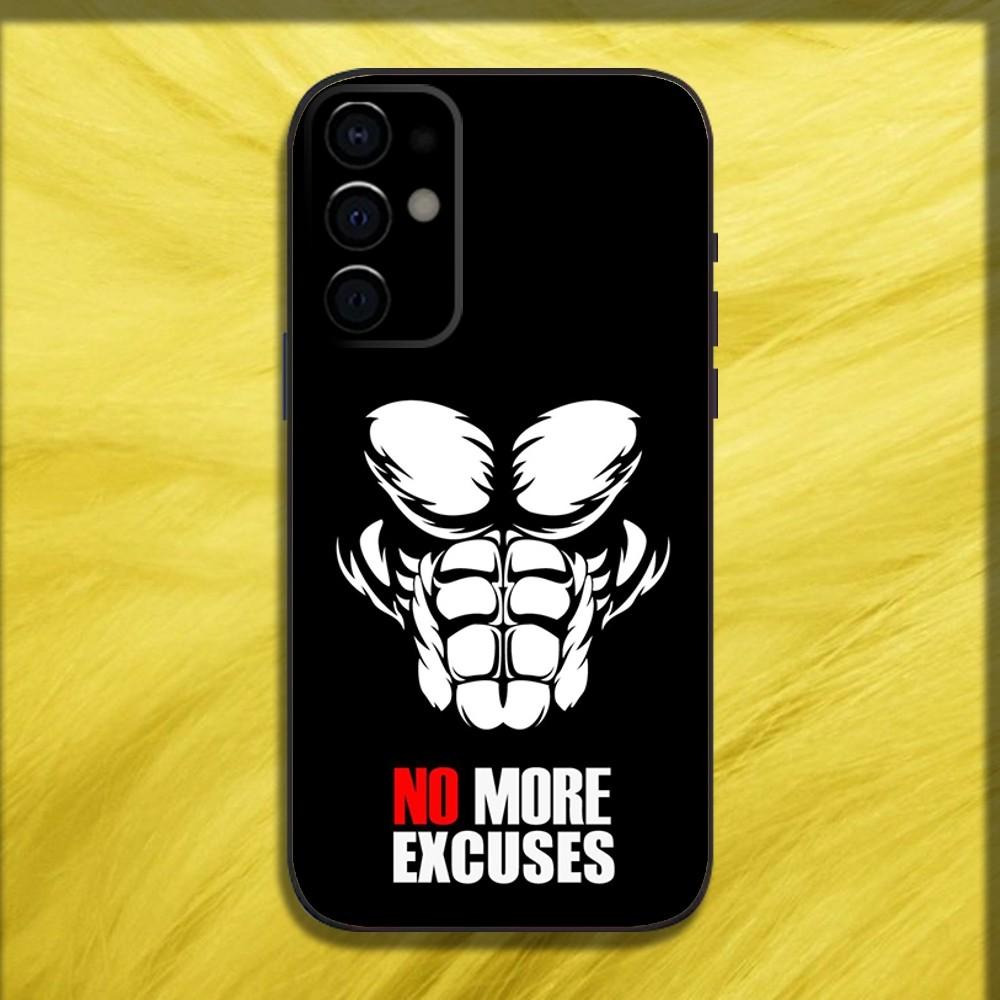 Bodybuilding Gym Fitness Phone Case For Samsung S24,S21,S22,S23,S30,Ultra,S20,Plus,Fe,Lite,Note,10,9,5G Black Soft Shell
