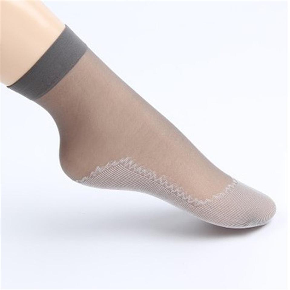 60x Women/'s Nylon Silk Summer Socks Thin Lace Wicking Non-Slip Short Socks