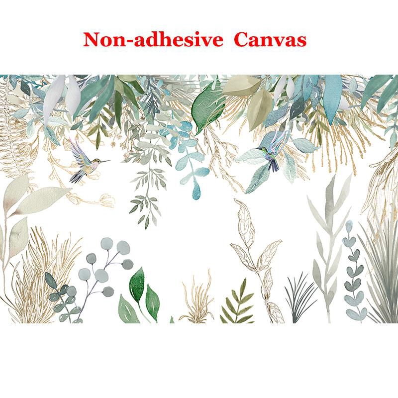 Photo Wallpaper Modern Hand-painted Tropical Plant Leaves Flowers And Birds Murals Living Room Bedroom Waterproof Wall Painting Sticker