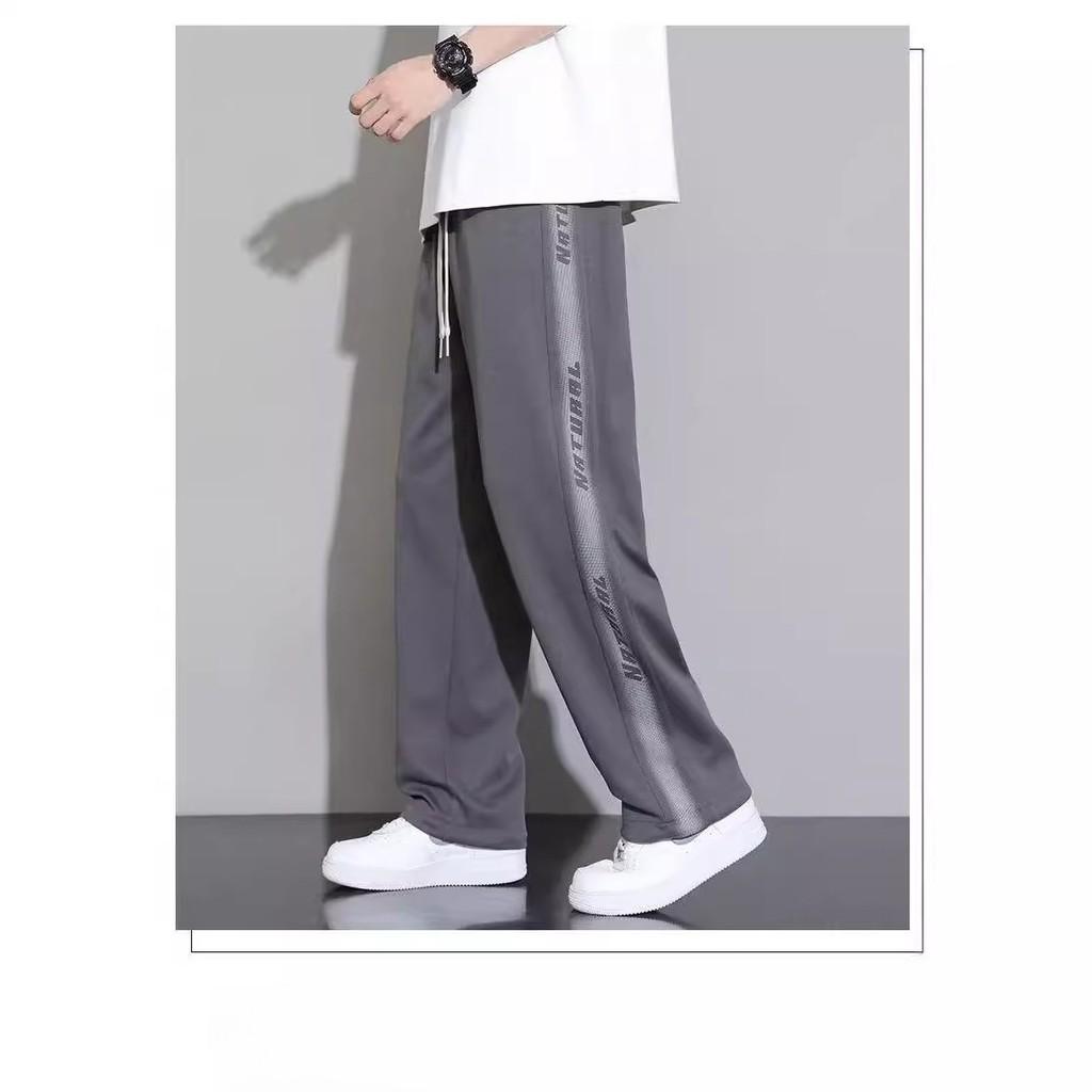 Streetwear Mens Casual Pants With Polyester Blend And Drawstring Closure For Summer Youth Fashion