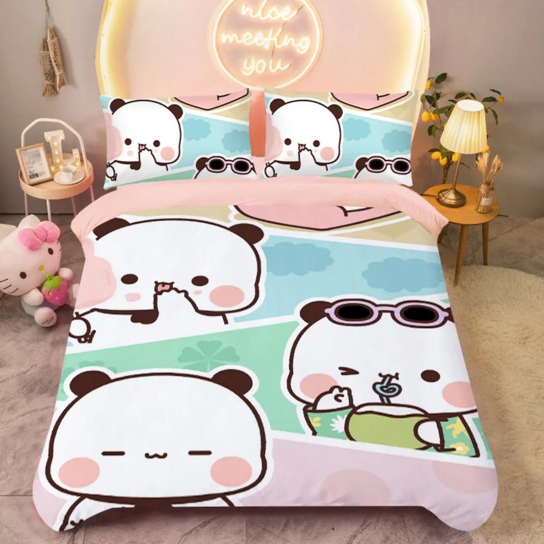 

Kawaii Bubu and Dudu Bedding Sets For Children and adults Lovely children s duvet cover Comforter Bed Single Twin Full King Quee 70x133cm 3pcs