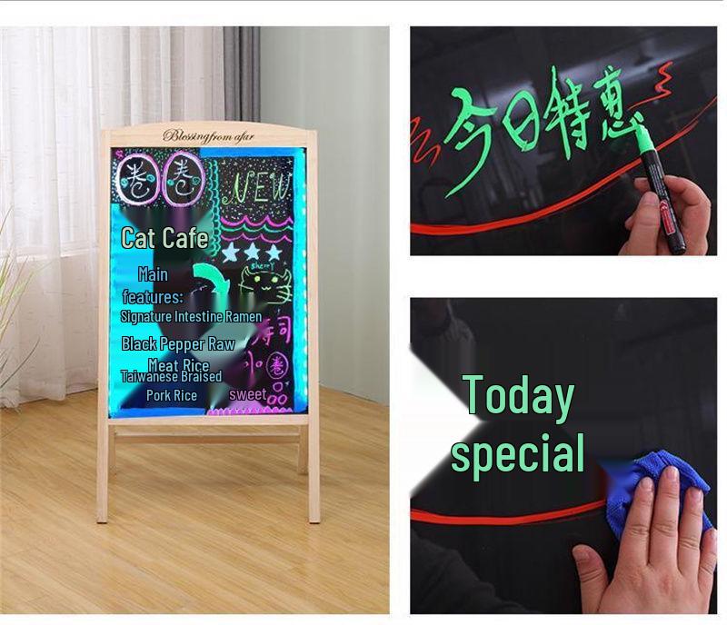 Luminous Fluorescent Blackboard for Night Market & Street Stall Advertising