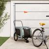 VidaXL Pet Bike Trailer Grey and Black 94028
