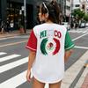 Unisex Baseballtrikot Print Knopfleiste Kurzarm Erwachsenen Sportbekleidung Oberteil Lockerer Sitz Gestreiftes Design