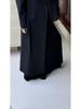 Urban Silhouette: Women's Double-Breasted Wool Coat with Suit Collar, Korean Style Slimming Design for Fall/Winter.