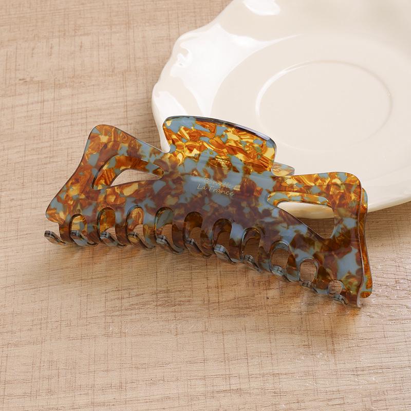 2025 Elegant Faux Acetate Bowknot Hair Clip: Large Shark Clip for Stylish Hair Buns