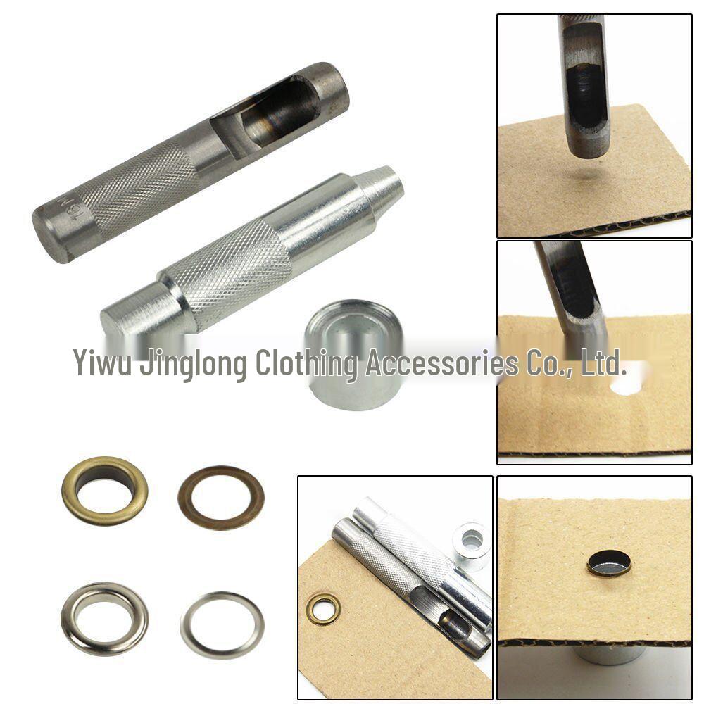 Manual Eyelet Punch Tool for Leather and Metal Rivets