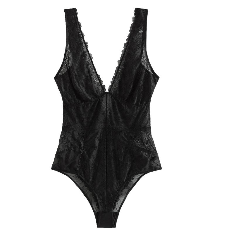 Scandinavian High Street OS Black Camisole Female Outwear Thin Slimming Tight Intimates Elegant Inner Match Jumpsuits