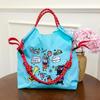 Eco-Friendly Summer Waterproof Embroidery Nylon Large-Capacity Shoulder Bag for Women