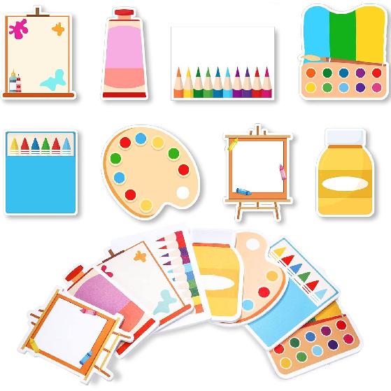 Censen 32 Pack 960 Sheet Painting Theme Sticky Notes Back to School Kids Art Sticky Pads Paint Party Favors for Birthday Art Parties, Events, Candy