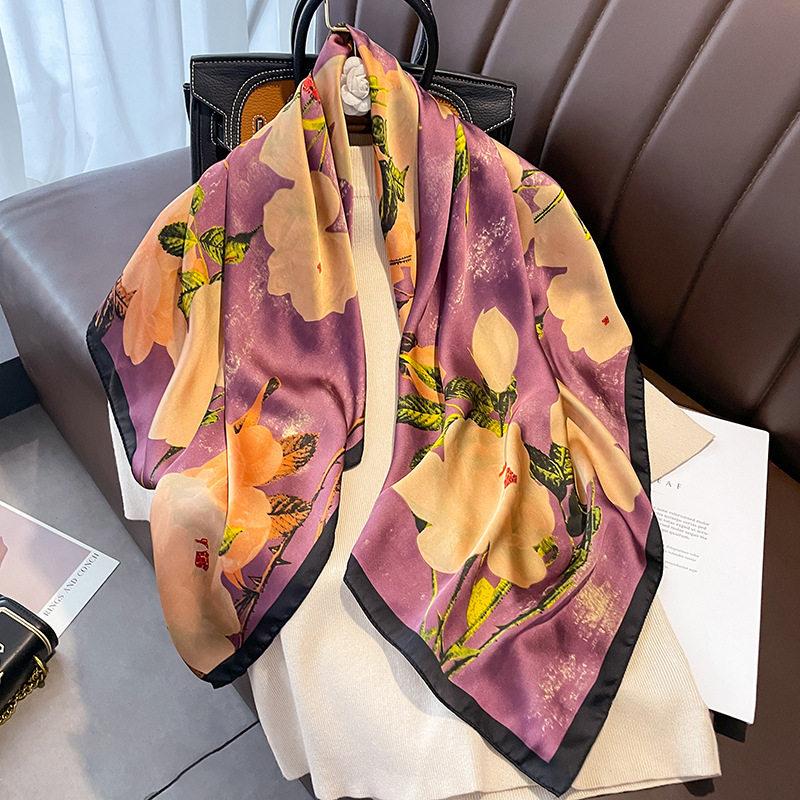 New scarf women's universal 90 large scarf sun protective thin shawl stylish fashion decorative scarf