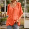 Women Blouse Short Sleeve Summer Casual Top