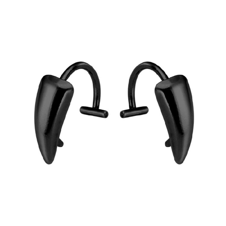 Creative Clip On Stainless Steel Fang Lip Cuffs for No Piercing Jewelry Lip Studs Ideal for Parties and Festivals