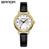 Sanda Women's Retro Rhinestone Quartz Watch - Elegant Green Design