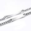 Engravable Titanium Steel Couples Bracelet – Sleek Long Strip Design for Men and Women