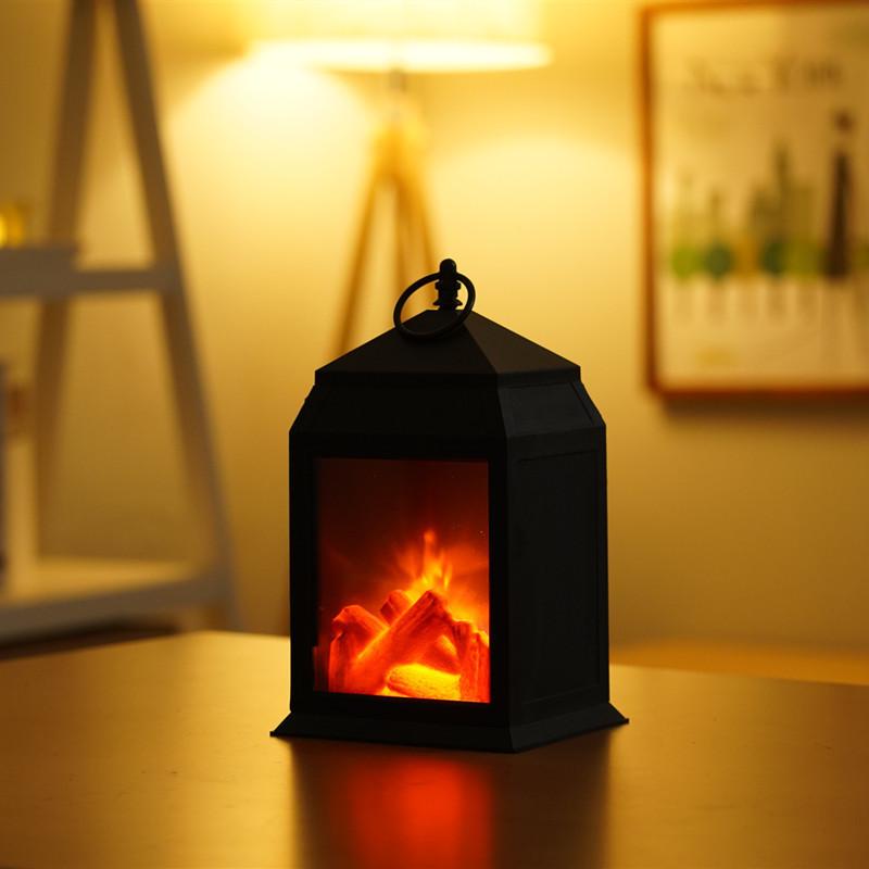 Nordic LED Flame Fireplace Lamp - Decorative Christmas Home Ornament