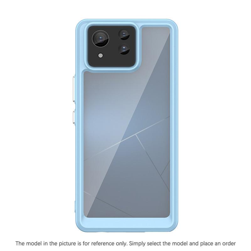 Transparent PMMA Case For Asus Zenfone 11 Ultra 10 9 Zenfone11Ultra Zenfone10 Zenfone9 TPU Colorful Soft Border Hard Shell Cover