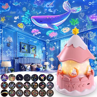 21 In 1 Starry Sky Projector Night Lights with 360° Rotating Timer Atmosphere LED Night Lamp for Kids Birthday Xmas Gifts Decor