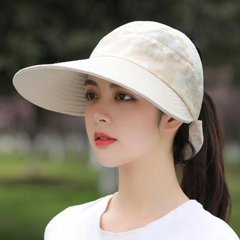 כובע בד פרח נושם 1 יחידה כובע שמש טמפרמנט כובע הצללה חיצוני