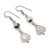 Natural Moonstone, Jasper Gemstone 925 Sterling Silver Earring 1.77" AE-11811