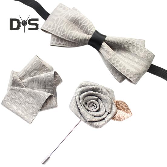 

3 шт./компл. мужской галстук, карманный набор для полотенца, брошь, набор аксессуаров для костюма, съемный дизайн, костюм, рубашка, шейный платок, галстук, набор значков серый