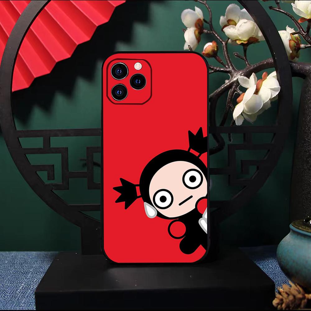 

Pucca-A G-Garu Cartoon Phone Case For IPhone 17 Pro Max 16 15 14 Pro Max 13 11 X Xs Xr 8 7Plus Silicone Cover iPhone 16 Pro