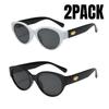 2PACK Retro Fashion Cat Eye Sunglasses  Classics Women Brand Designer Style Sun Glasses Men's Outdoor Travel Sunglasses