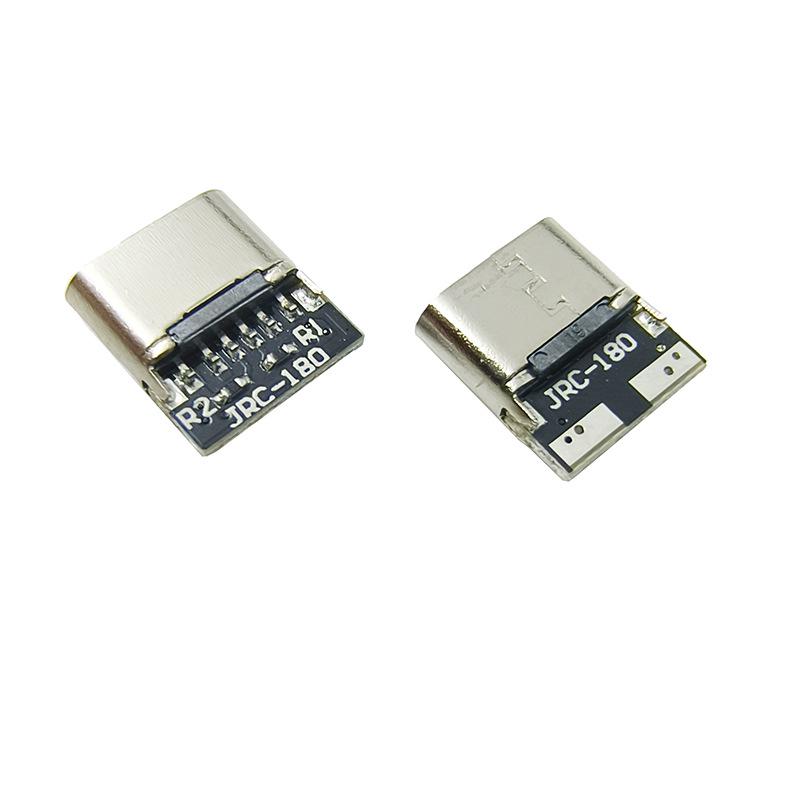 TYPE-C2P4P5P6P Solder Wire Female Connector, CC Pin Fast Charging Data Cable Test Board, PDUSB Socket, MICRO Female Header