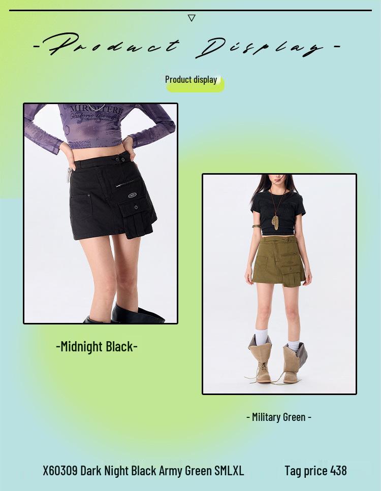Spicy Girl High-Waisted A-Line Workwear Skirt - Summer Slimming Hip-Hugging Design for Women