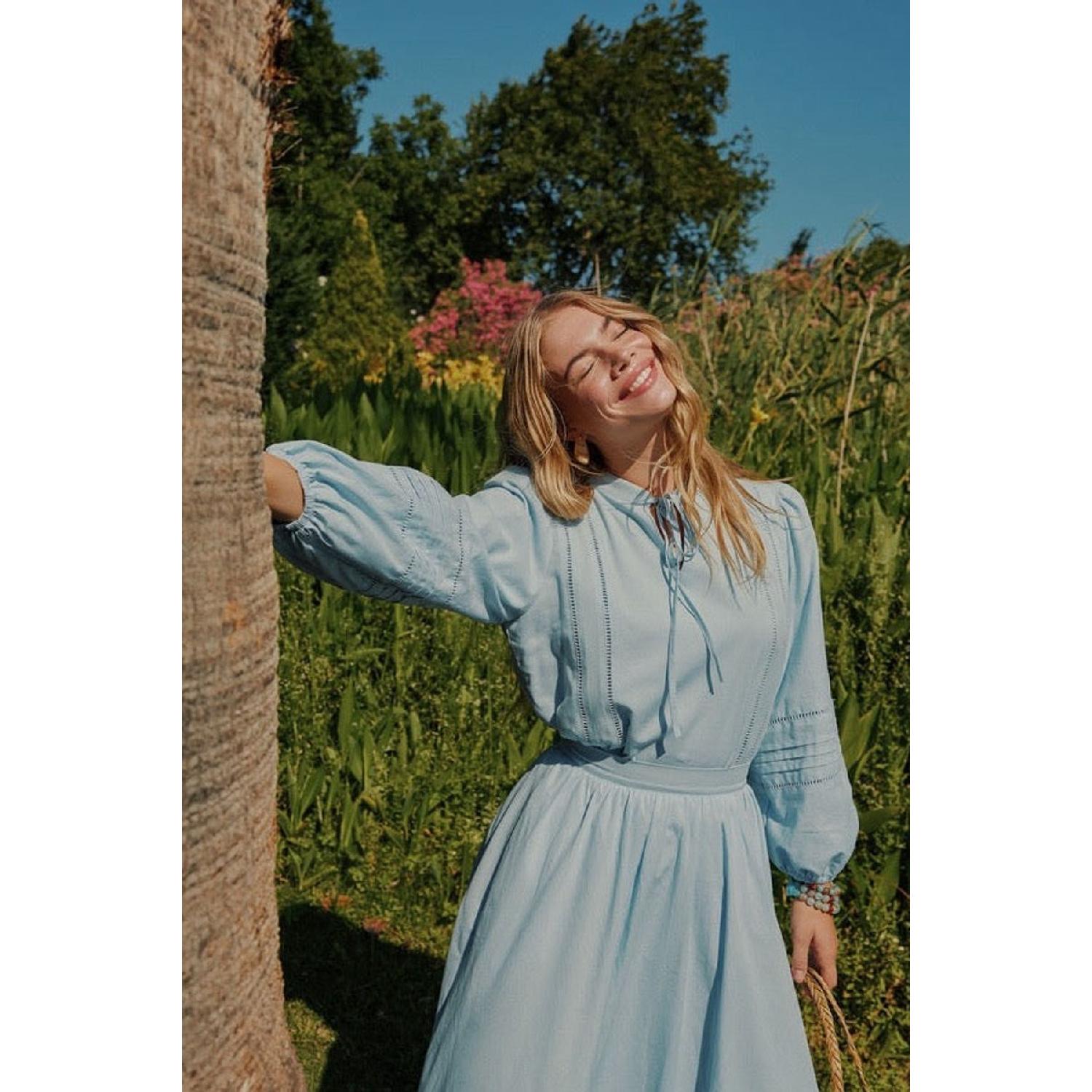 

Рубашка Из Ребристой Вуали - Синий S/M синий