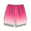 Gradient print men's casual fashion sports shorts loose and comfortable gym men's swimwear beach shorts