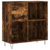 Record Cabinet Smoked Oak 84.5 x 38 x 89 cm Wood Based Material