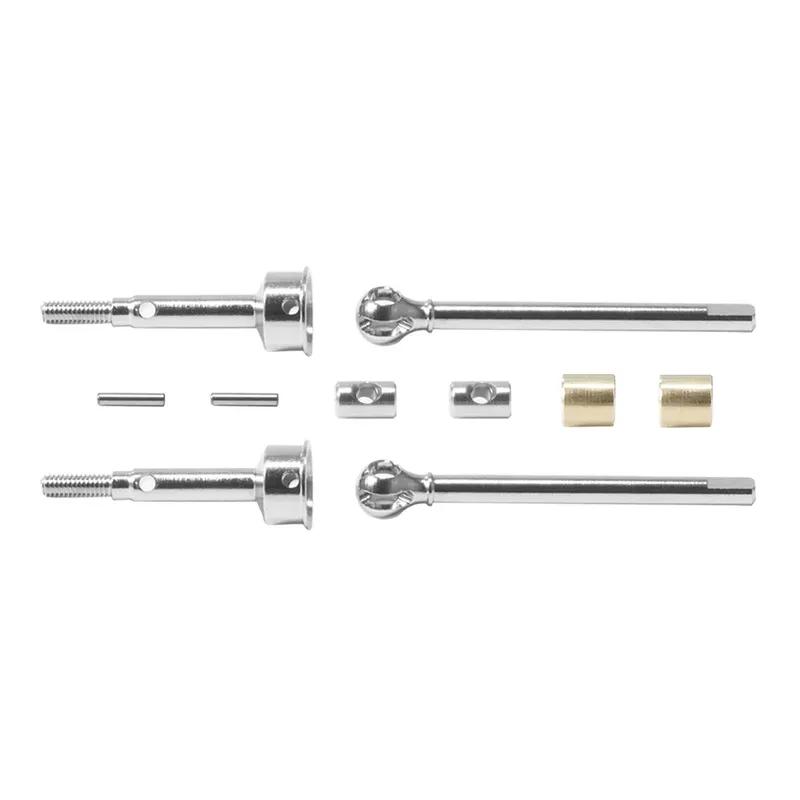 Steel Front Rear Axle Shafts 5mm Extended +2mm Thread Longer Driveshaft for 1/18 RC Crawler Car TRX4M Upgrade Parts