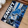 Detroit Lions logo Print Area Rug - Soft, Washable Non-Slip Indoor Mat for Office Chairs, Living Room, Home Office Decorative Rug